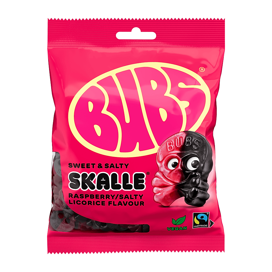 BUBS Skull Candy Raspberry Licorice 90g