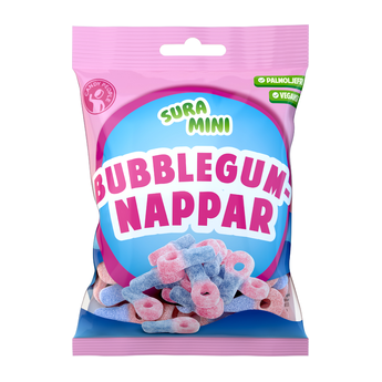 Candy People Sour Mini Bubblegum Nibbles Candy 70g